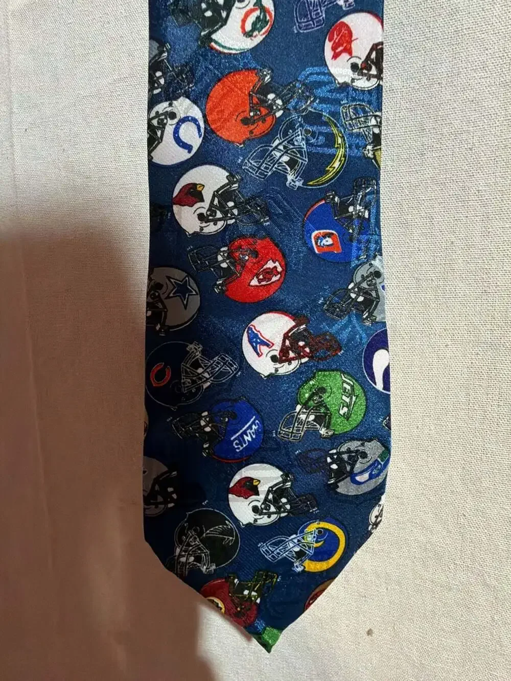 Vintage Team NFL Football Helmet Pattern Necktie
